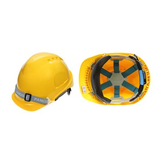 หมวกนิรภัยพลาสติก ABS มาตรฐานมอก. PANGOLIN สีเหลือง  PANGOLIN SAFETY HELMET Yellow