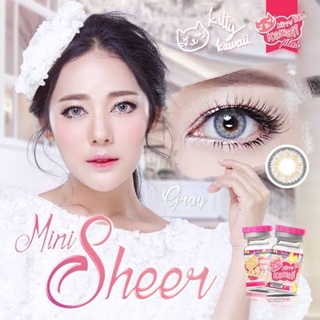 คอนแทคเลนส์ รุ่น Mini Sheer สีเทา/ตาล Gray/Brown มีค่าสายตา (0.00)-(10.00)