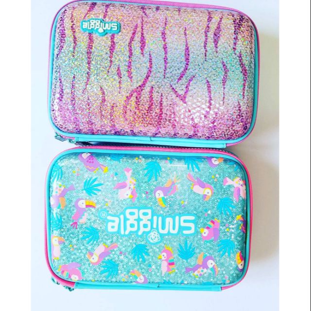 Smiggle แท้ กล่องดินสอ 2 ชั้น รุ่นเลื่อมสีชมพู