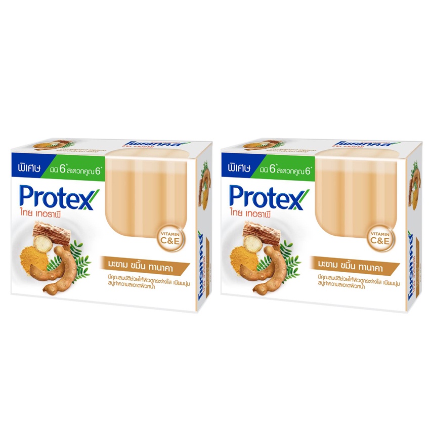 Protex สบู่โพรเทคส์ สมุนไพร มะขาม ทานาคา 30 กรัม แพ็ค 6 ก้อน x 2 แพ็ค