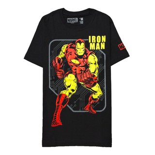 เสื้อยืดสุดเท่เสื้อยืดไอรอนแมน มาร์เวล Ironman Marvel การ์ตูนลิขสิทธิ์แท้ รุ่น 0618TB-912 สีดำ SupercomicsSto5XL