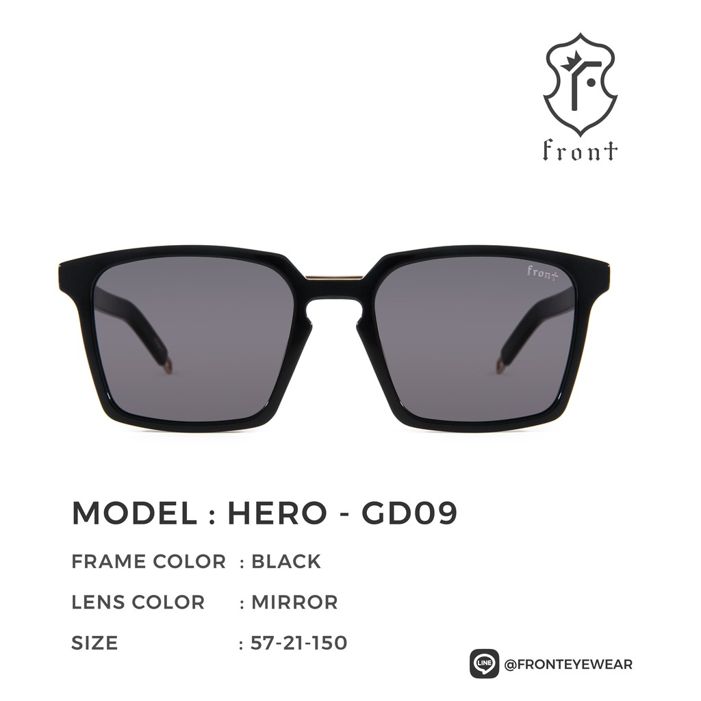 FRONT - แว่นกันแดด รุ่น Hero (สามารถนำไปตัดเลนส์สายตาได้ค่ะ) - Fronteyewearthailand