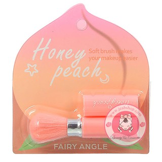 แปรงปัดแก้ม Honey peach FAIRY ANGLE แปรงปัดแก้ม ลูกพีช แปรงปัดแก้มนุ่มๆ แพ็คเกจ น่ารักมุ้งมิ้ง พกพาสะดวก