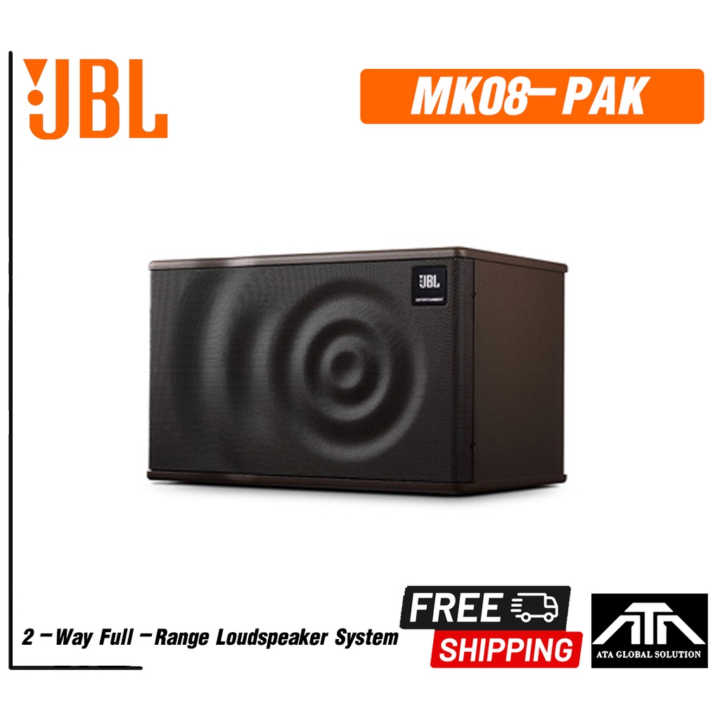 เจบีแอล MK08-PAK ตู้ลำโพงคาราโอเกะ 2 ทาง ขนาด 8 นิ้ว 600 วัตต์