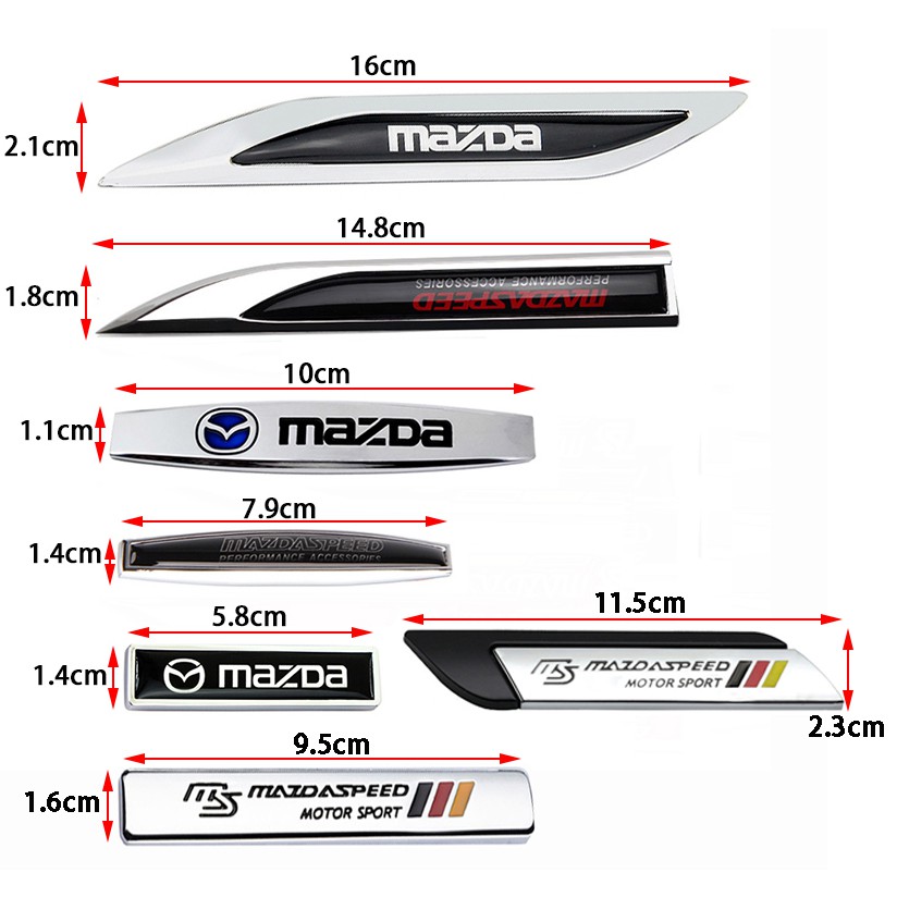 สติ๊กเกอร์โลหะติดด้านหลังรถยนต์สำหรับ Mazda R 7 MX 3 MX 5 - รูปที่ 5