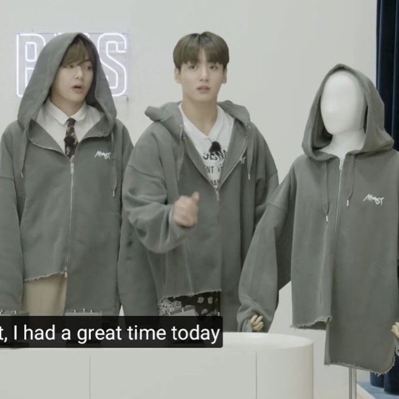 JUNG KOOK ARMYST ZIP-UP HOODY BLACK | angeloawards.com