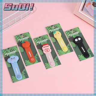 Suqi อุปกรณ์คลิปหนีบสายเคเบิ้ลลายการ์ตูนน่ารักสําหรับเก็บสายหูฟัง