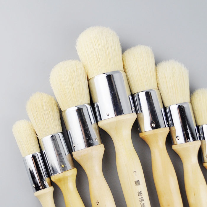 Xie de tang 2916 榭得堂 แปรงขนหมูหัวกลม สำหรับสีอะคริลิคสีน้ำมัน bristles brush - รูปที่ 3