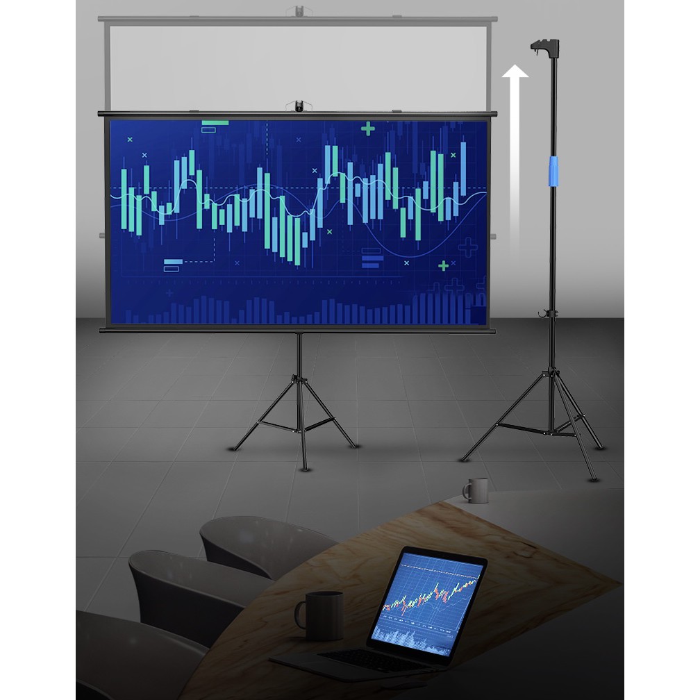 จอโปรเจคเตอร์ จอพับโปรเจคเตอร์ จอรับภาพ 4K แบบตั้งพื้น แขวนผนัง SColor 60