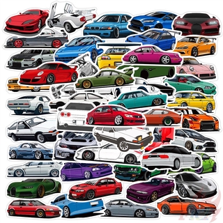 ❉ HellaFlush： SuperRun Supercar &amp; Hot Rod Series 03 - JDM Racing Cars สติ๊กเกอร์ ❉ 50Pcs/Set DIY Fashion Waterproof Mixed Luggage Laptop Skateboard Doodle Decals สติ๊กเกอร์