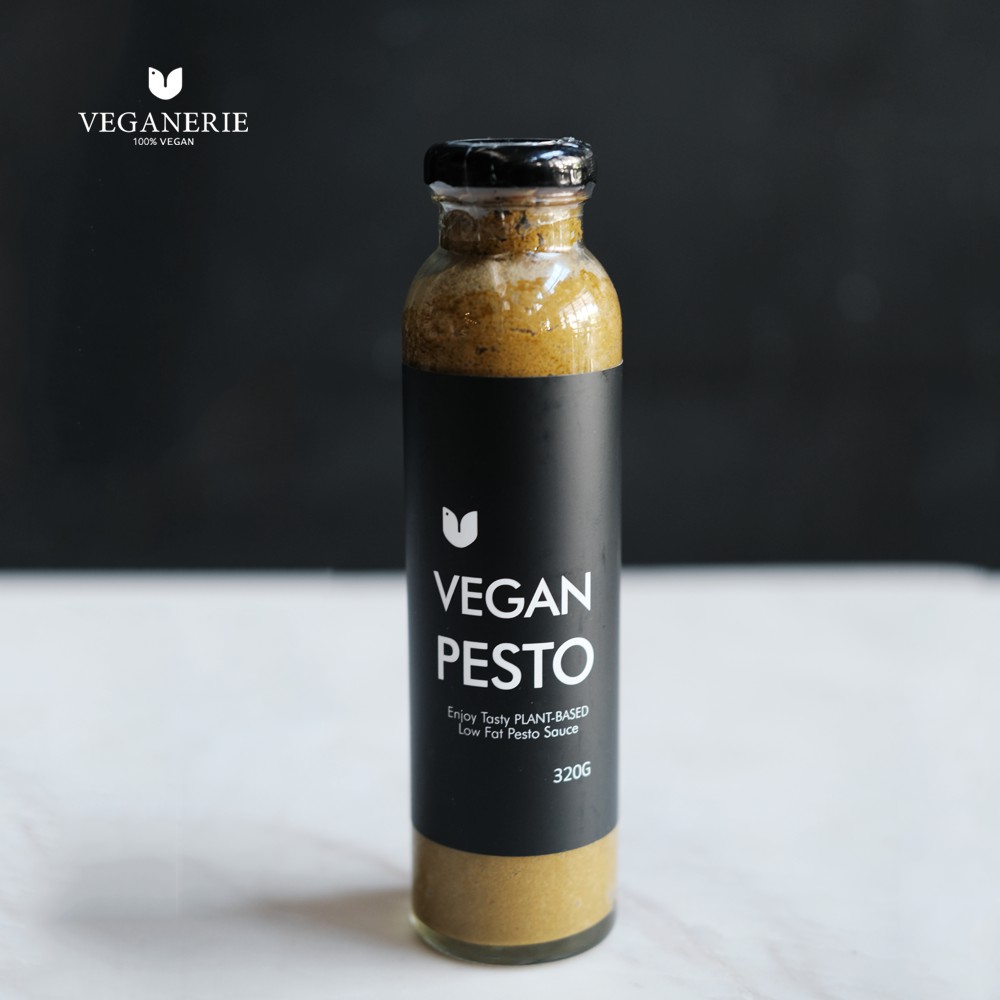 ซอสเพสโต้สูตรไขมันต่ำ(น้ำมันน้อย) Vegan Pesto Sauce (Low Fat) ตรา