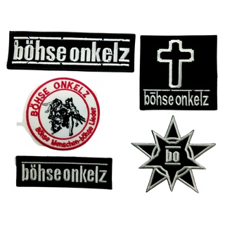 Bohse Onkelz ตัวรีดติดเสื้อ หมวก กระเป๋า แจ๊คเก็ตยีนส์ Hipster Embroidered Iron on Patch  DIY