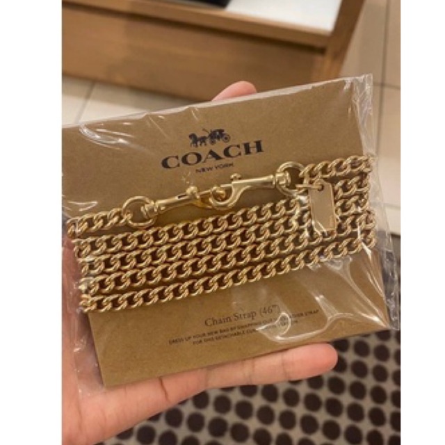 ✴️แท้ 💯% โค้ช CHAIN STRAP F31126 สายโซ่ สะพายยาว