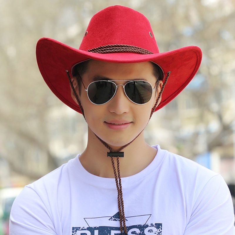 หมวกคาวบอย ปีกกว้าง เเนวแฟนซี สไตล์คาวบอย ตะวันตก เครื่องแต่งกาย Cowboy hab ผู้ใหญ่ ผู้ชาย ผู้หญิง กันแดด ปีกรอบ