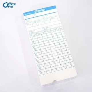 OfficePlus บัตรตอกเวลา สำหรับ เครื่องตอกบัตร OFFICE PRO (แพ็ค 100 ใบ) ( บัตรตอก ออฟฟิศ โปร )