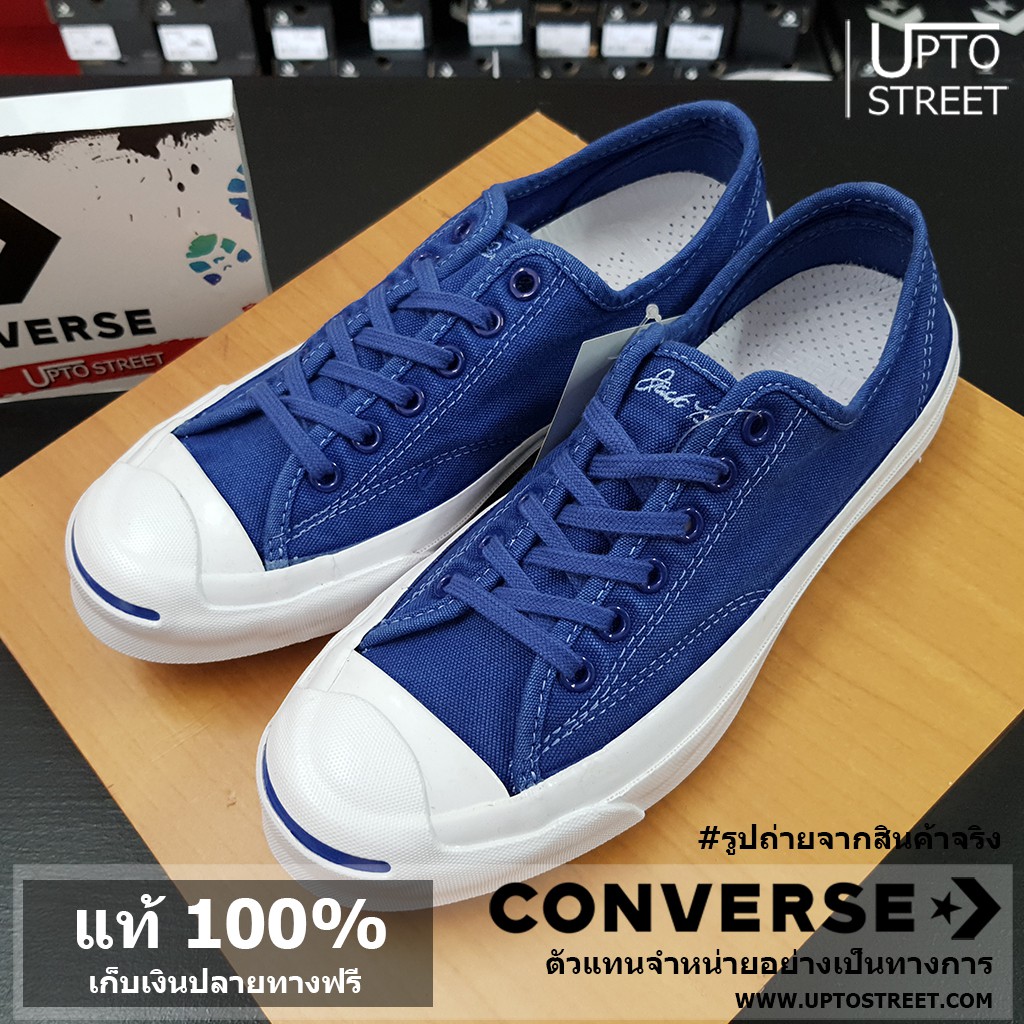 ** ลดล้างสต็อก ** [แท้ 100%] รองเท้า Converse Jack Purcell Signature Ox - Blue/White [12100480CRR]