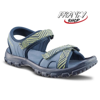 รองเท้ารัดส้นสำหรับเด็ก รองเท้ารัดส้นสำหรับใส่เดินท่องเที่ยว Hiking Sandals MH100 TW Blue And Yellow