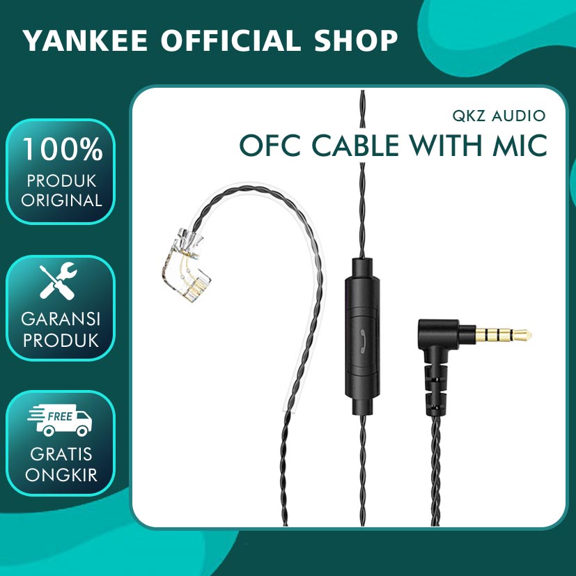 เปลี่ยนสาย QKZ สาย KZ พร้อมไมโครโฟน 4 Core สายถัก QKZ AK6 Pro alt KZ TRN CCA สําหรับ KZ ZS3 ZSA ZS5 