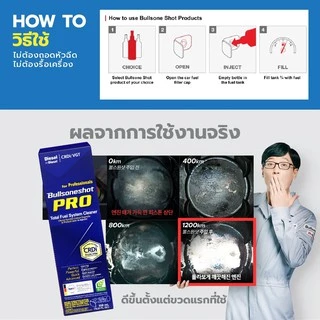 Bullsoneshot Pro ดีเซล น้ำยาล้างหัวฉีด ดีเซล เกาหลี หัวเชือ ขจัดคราบ หัวเชื้อดีเซลDiesel