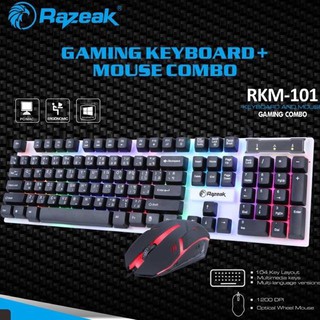 คีบอร์ดเม้าส์ Razeak Keyboard+Mouse Gaming RKM-101