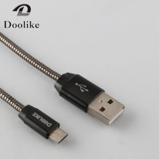 Doolikeรุ่นV8สายเชื่อมต่อMicro USB Metalข้อมูลชาร์จไฟได้อย่างรวดเร็วสำหรับSamsung/Android