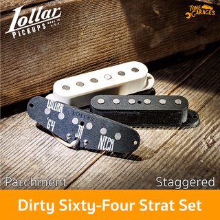 Lollar Pickups Dirty Sixty-Four Strat Set Parchment Cover Staggered Pole Single Coil ปิ๊กอัพกีต้าร์ไฟฟ้า  Made in USA