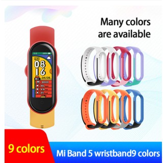 Xiaomi Mi Band 6 สายนาฬิกาข้อมือซิลิโคนกันน้ําสําหรับ Xiaomi Mi Band 6 5