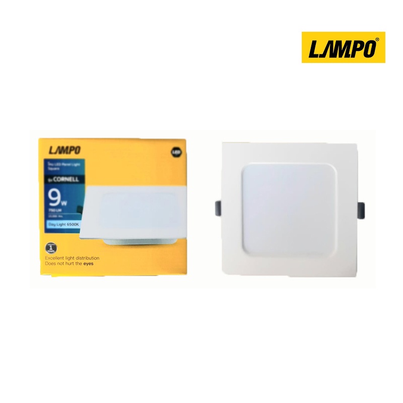 LightingโคมLED ฝังฝ้า panel light square รุ่นcornell 9w แสงเดย์ไลท์กับว ...