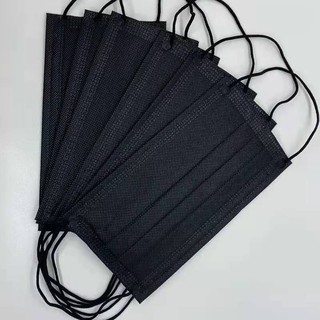 🔥 ขายดีอันดับ1🔥พร้อมส่ง🖤หน้ากากอนามัยสีดำ 2 ด้าน/แมสสีดำราคาถูกสุดกล่องละ50ชิ้นแมสคาร์บอน img 3