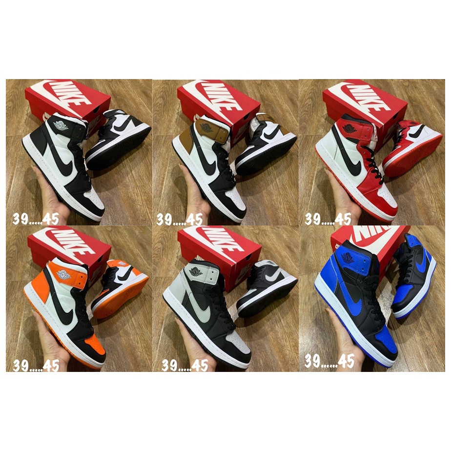 รองเท้าผ้าใบไ น กี้ จอ ร์ เเดน หุ้มข้อ มี 6 สี (SIZE:39-45) ทรงสวย ใส่สบาย ไม่เจ็บข้อเท้า รองเท้าผ้าใบผู้ชายและหญิง