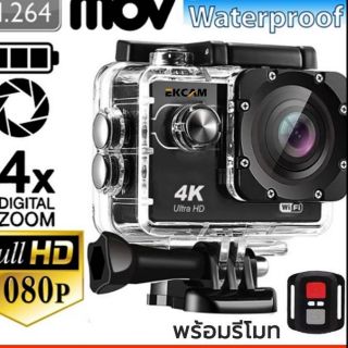 Action camera 4K  Wi-fi+รีโมท ลงน้ำได้ 30 เมตร (พร้อมส่งค่ะ)