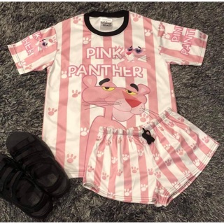 เซทเสื้อยืด &amp; กางเกงขาสั้นลายpinkpanther