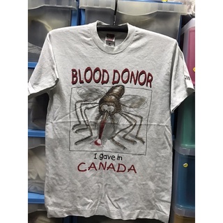 เสื้อยืดผ้าฝ้ายพิมพ์ลายขายดี เสื้อยืดวินเทจปี98BloodDonor