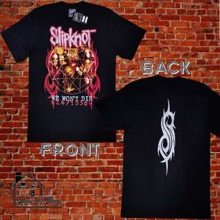 เสื้อยืดพิมพ์ลายแฟชั่น ju HOTZ Slipknot เราจะไม่ตายวงร็อคเสื้อยืดสีดํา MAXX ร็อค _Fv