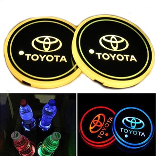 ที่วางแก้ว มีไฟ Led ดวง อุปกรณ์เสริม สําหรับ Toyota 86 Camry Corolla RAV4 Yaris Auris Avensis Verso Aygo Tundra Belta 1 ชิ้น