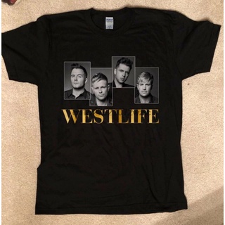 เสื้อยืดวินเทจใหม่ เสื้อยืดผ้าฝ้าย 100% พิมพ์ลาย Westlife Pop Vocal Group The Twenty Tour พลัสไซซ์ สําหรับผู้ชาย 2022S-5