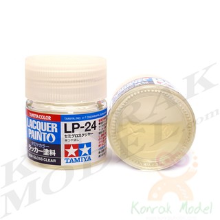 สีทามิย่าสูตรแล็คเกอร์ Tamiya Lacquer paint LP24 Semi gloss clear 10ML