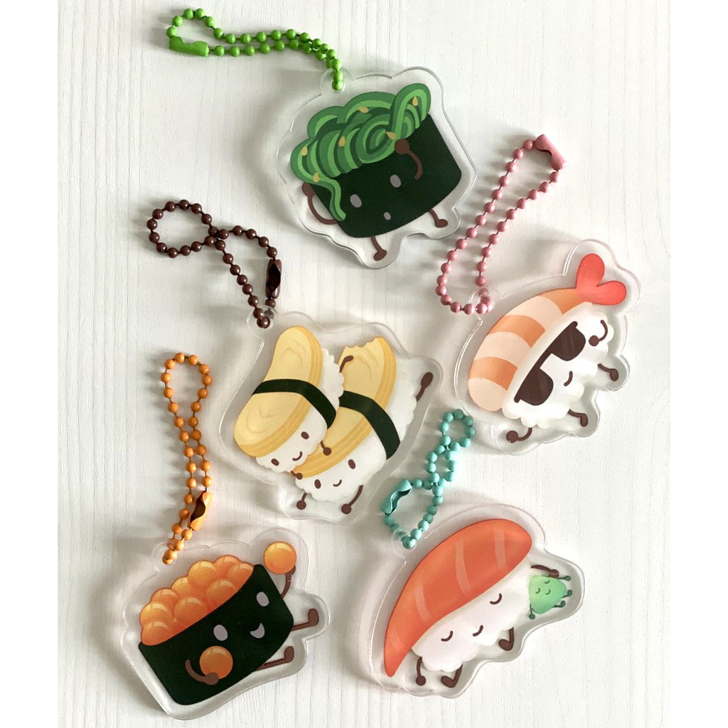 พวงกุญแจ ซูชิ น่ารักๆ Sushi keychain