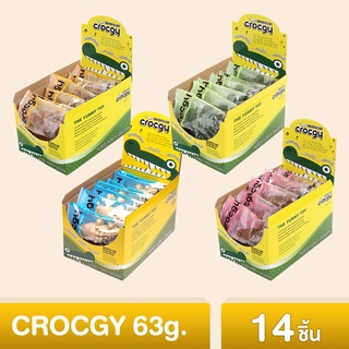 CROCGY ขนมขัดฟันสุนัขรูปจระเข้ ครอกกี้  SIZE M 63g (14ตัว/กล่อง)