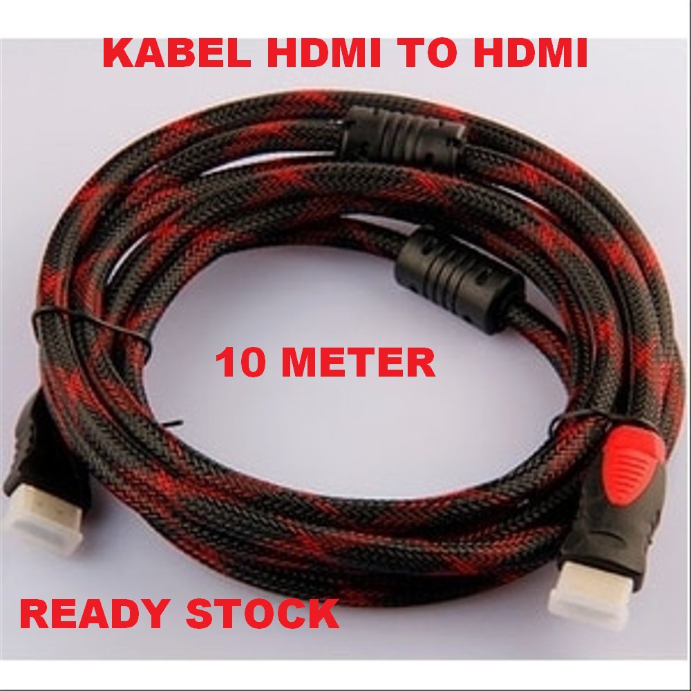 สาย HDMI to HDMI 10 เมตร / สายตาข่าย HDMI 10M