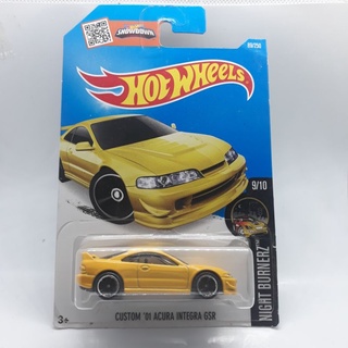 รถเหล็ก Hotwheels CUSTOM 01 ACURA INTEGRA GSR สีเหลือง (ib23)