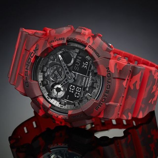 G-SHOCK GA-100CM-4A พรางแดง