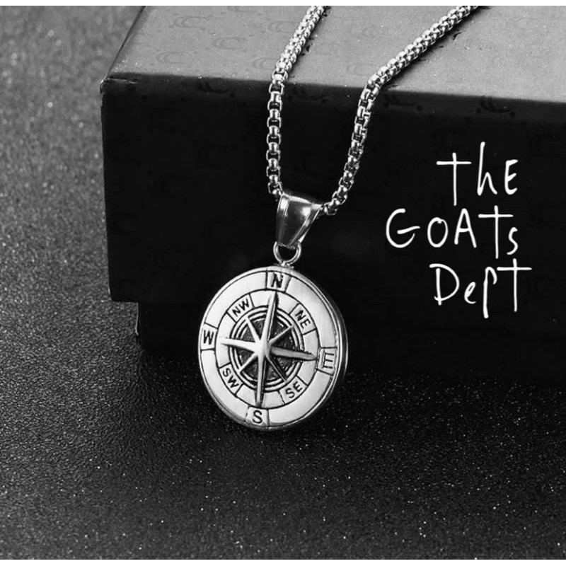 The Goats Dept - Compass Gazelle Chain Necklace/tgd145 world Compass สร้อยคอ east west north south ส