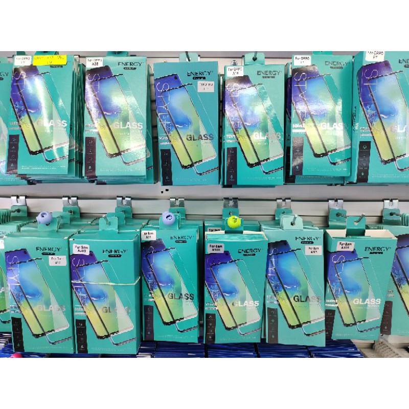 OPPO ทุกรุ่น ฟิล์มกระจกนิรภัย  ยี่ห้อEnergy A31/A3S/A5 /A53/A54/A5S/A74/A83/A9/A92/A93/A94/RENO 2/RE