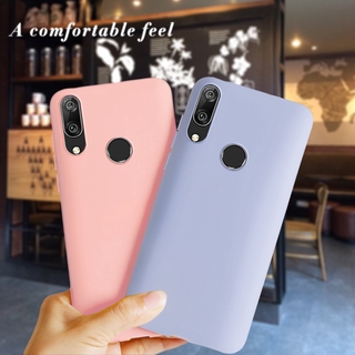 เคสโทรศัพท์ซิลิโคนสีพื้นสําหรับ Huawei Y7 2019 Dub - Lx1 / Y7 Prime 2019 Dub - Lx3 / Y7 Pro 2019 Dub - Lx2