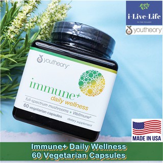 สารสกัดจากเห็ดออร์แกนิก 6 ชนิด Immune+ Daily Wellness 60 Vegetarian Capsules - Youtheory