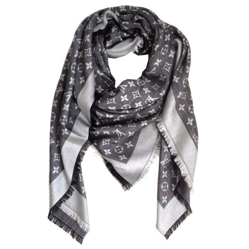 ผ้าพันคอแบรนด์เนม งาน Hi-end สี Denim Black (NO BOX)