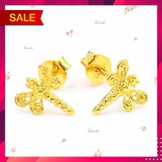 e48⚡Sale!! ต่างหูทอง⚡ต่างหูหุ้มทอง เศษทอง ชุบทอง 5 ไมครอน ไม่ลอก ไม่ดำ ไม่เขียว รับประกัน!!❤️ต่างหูแป้นเจาะ