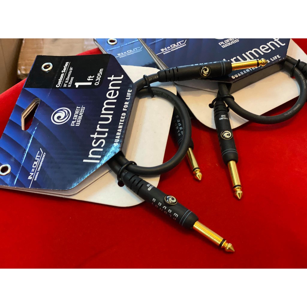 [โค้ดลด-🔥] สายสัญญาณ Planet Waves 1ft Custom Patch Cable PW-PC-01 สายแจ็คพ่วงเอฟเฟค คุณภาพดี ทนทาน ค