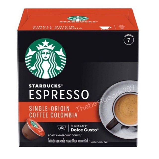 พร้อมส่ง🔥 STARBUCKS BY NESCAFE DOLCE GUSTO แคปซูลกาแฟ ESPRESSO COLOMBIA 12 แคปซูล 1 กล่อง กาแฟแคปซูล